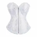 Корсет ажурный на молнии и шнуровке, размер XXL, белый