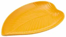 Блюдо сервировочное Mason Cash In the forest leaf среднее желтое