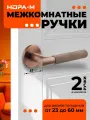 Ручки дверные Нора-М 139A Slim для межкомнатных дверей, цвет старая медь