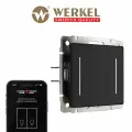 Умный сенсорный выключатель двухклавишный Werkel W4523008 черный Умный дом