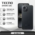 Смартфон TECNO SPARK 40C 8ГБ/128ГБ, AI, PI 64, черный (ink black)