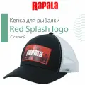 Кепка рыболовная Rapala RED Splash logo с сеткой, цвет черный/ красный