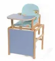 Стульчик для кормления BabyRoom Матрешка Светло-Синий, дерево, размеры 87*43*60 см