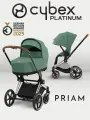 Коляска CYBEX Priam IV Chrome Brown 2 в 1 цвет Leaf Green