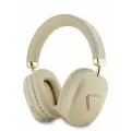 Guess наушники беспроводные накладные Bluetooth Headphones PU Saffiano Triangle Metal Logo Gold