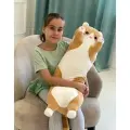 Мягкая игрушка, подушка-обнимашка Кот батон, 90см, оранжевый