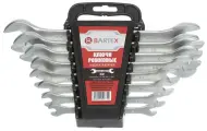 Набор ключей рожковый, М80, 8 предметов, Bartex, 6-22 мм, матовый, CrV сталь, М60