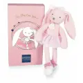 Балерина Зайчик 30 см в подарочной коробке, Франция, Doudou et compagnie, Peluche Lapin Ballerine Rose