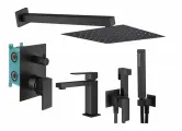 Комплект смесителей для душа Plumberia Selection KITZTG18NO53, Черный матовый