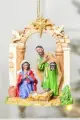 Ёлочная игрушка святое семейство - под звездой, полистоун, 10 см, Kurts Adler E0201-2