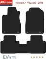 Коврики в салон ЭВА Allmone для Honda CR-V 4 (RE, RM) 2012 - 2018 задний цельный, черные, 3шт. / Хонда ЦРВ 4