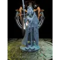 Миниатюра Фигурка RAID Shadow Legends - Night Queen Krixia, Королева Криксия 8,3см 1/24 (ФанАрт, Серая, предназначена для самостоятельной покраски)