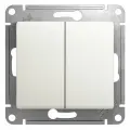 Systeme Electric Glossa Перламутр Переключатель 2-клавишный, сх.6, 10АХ, GSL000665