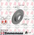 ZIMMERMANN 100.1236.20 диск торм AUDI A2/A3 VW GOLF4/BORA 96- ЗАД НЕ вент 230X9