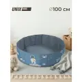Бассейн сухой UNIX Kids без шариков, 100х30 см, 100х30 см, 100х100 см голубой 100 см 100 см 30 см 1.5 кг