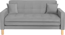 Диван-кровать Остин, прямой, 160х80х81 , спальное 140*194, велюр серый Велутто 32