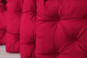Комплект подушек на стул 40/35x38x7, малиновый (4 шт), 100% пэ