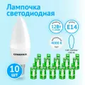 Лампа светодиодная IEK GENERICA C35 свеча 12Вт 230В 4000К E14(10 шт)