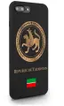 Черный силиконовый чехол SignumCase для iPhone 7/8 Plus Золотой Герб Татарстана для Айфон 7/8 Плюс