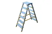 Стремянка Alumet Asd 5206 2Х6 Двухсторонняя, Анодированная Широкие Ступени, Рабочая Высота 3.25 М, Нагрузка 150 Кг.