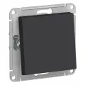 Переключатель проходной одноклавишный IP44 (Карбон), Systeme Electric AtlasDesign Aqua (комплект 10шт)