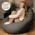F78 Кресло мешок SUPER BIG Графитовый 5XL Велюр