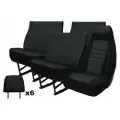 Чехлы сидений для а/м Газель 2705,2217 7-ми мест. (черный) жаккард/ анатомические