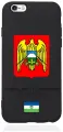 Черный силиконовый чехол для iPhone 6/6s Герб Кабардино-Балкарской Республики