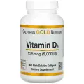 Капсулы California Gold Nutrition Vitamin D3 5000 IU, 200 г, 125 мкг, 360 шт.