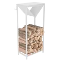 Дровница с полкой, 50х110 см, Белый