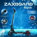 Детский электросамокат для школы, садика ZAXBOARD Kids V5 AQUA черный с аквазащитой, до 15км/ч, подсветка, амортизаторы
