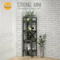 Стеллаж STRONG mini loft, серый, модульный, напольный с 4 полками, 147х40х35 см, гростат