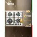 Газовая варочная панель ILVITO IPG FABIANA 6GW BB, 60 см, автоматический розжиг, газовая варочная панель 4 конфорки