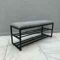Банкетка в прихожую для обуви 100х35х45 см STEEL MEBEL (БПЧ-1)