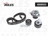 Комплект ремня ГРМ PEUGEOT/CITROEN 1.6 16V 00- (с помпой) Miles арт. ab08023