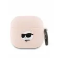 Lagerfeld для Airpods 4 чехол Silicone case with ring NFT 3D Choupette Pink