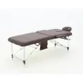 Стол массажный JFAL01A, складной, 2 секции, алюминиевый, коричневый