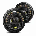 Фары светодиодные головного света LADA Нива, УАЗ, универсальные 7 (51 W, 18 LED CREE, 10-30 V, IP 67) belais #19873