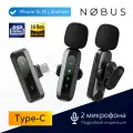 NOBUS J3-C duo / 2 беспроводных петличных микрофона с активным шумоподавлением, Type-C (для iPhone 16, 15 и Android)