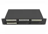 Кросс оптический Toplan , стоечный 19, 32 SC/UPC адаптеров, MM (50/125), 2U, черный, укомплектованный (КРС-Top-2U-32SC/U-OM2-BK)