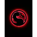 Светильник SolovevStore Mortal Kombat, дерево, красный, с выключателем, 32 см