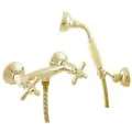 Смеситель для душа Rav Slezak Morava retro MK180.5/2Z Золото латунь на стену