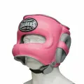 Шлем боксерский LEADERS FANCY с бамперной защитой PNK/GR