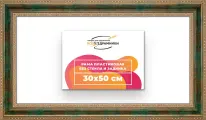 Рама багетная 30x50 для картин на холсте, пластиковая, без стекла и задника, ВсеПодрамники