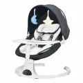 Электронный шезлонг качели Dearest Deluxe-2 White Black 2024, умное укачивание