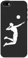 Силиконовый чехол на Apple iPhone SE / 5s / 5 / Эпл Айфон 5 / 5с / СЕ с рисунком Volleyball W Soft Touch черный