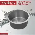 Кухонная мойка Premial 420*496 мм Sole из нержавеющей германской стали AISI304 3 мм, каплевидной формы, цвет Satin