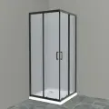 Душевой уголок BelBagno Uno 90х90 UNO-195-A-2-90-P-NERO алюминий черный Италия