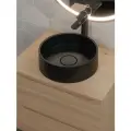 Раковина для ванной накладная кварцевая Uperwood Tanos Quartz 35 см, круглая, космос