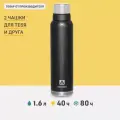 Термос Арктика 106-1600-BK, для чая, с узким горлом, 1.6л, сталь/пластик, черный